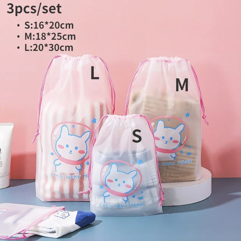 3pcs/set Cute Drawstring Bag T - Skincare Animate recension och pris