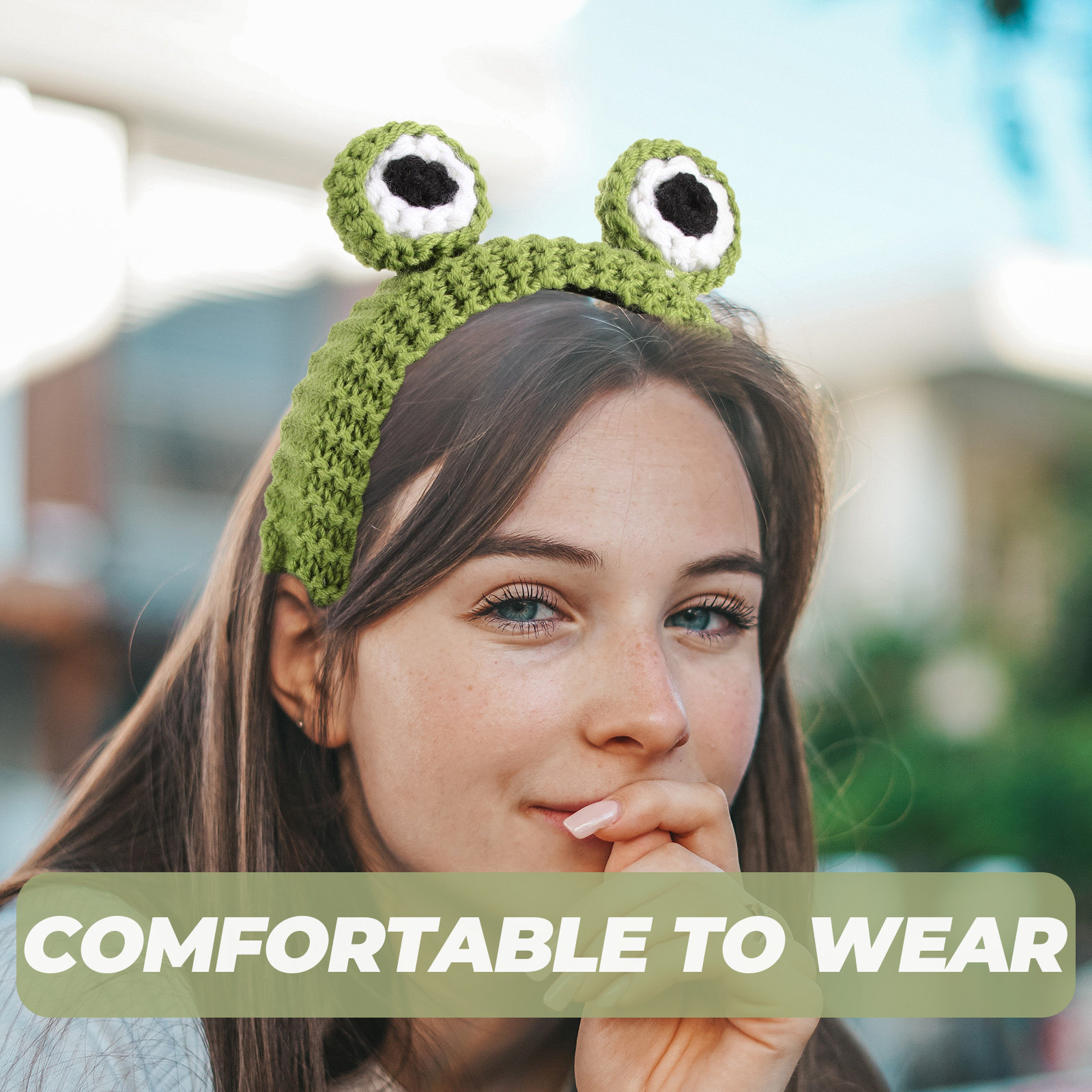 2Pcs Frog Headband Knit Big Ey - Skincare Animate recension och pris